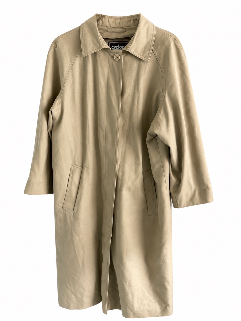 Vintage Cyclone Oversized Khaki Trench Coat Rain jacket size M